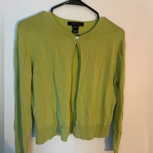 Green sweater cardigan